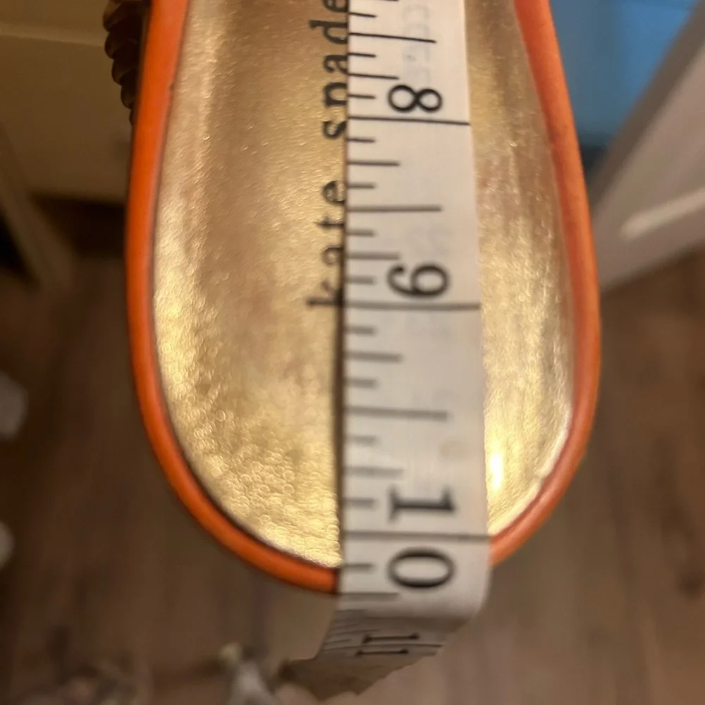 Kate Spade Women's Orange and Gold Bali Wedges Size 9 - Picture 14 of 14